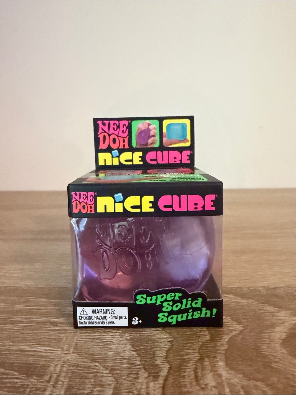 Needoh Nice Cube Purple Kids Squishy Toy Schylling